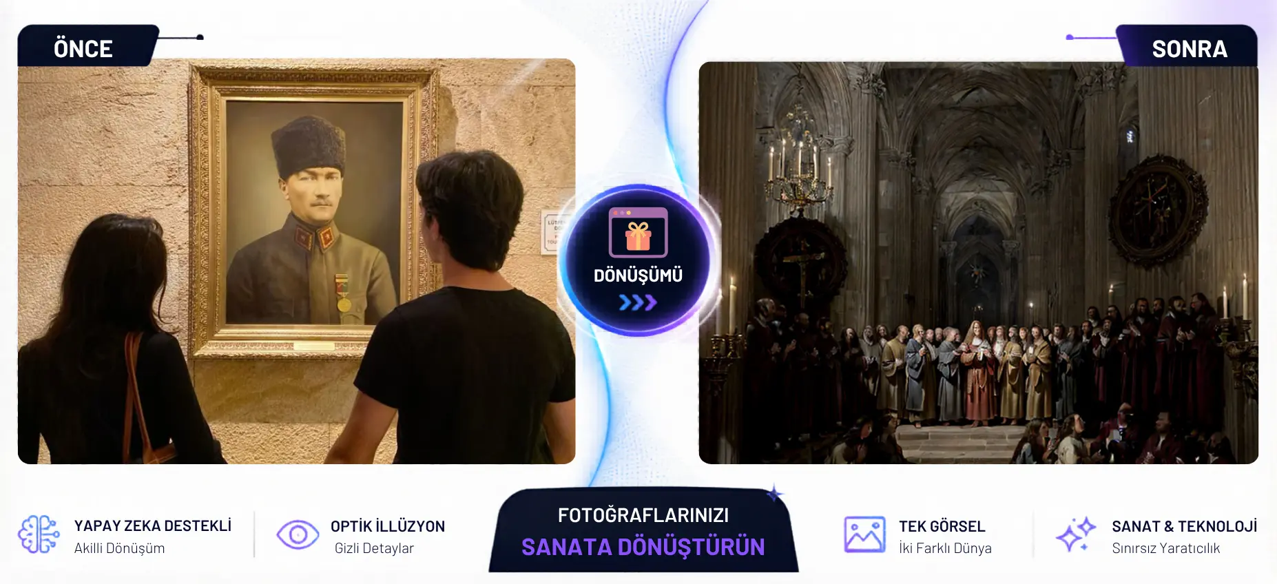 Kişiye Özel Sanal İllüzyon Son Akşam Yemeği Tablosu (3 Varyasyon) 🍷