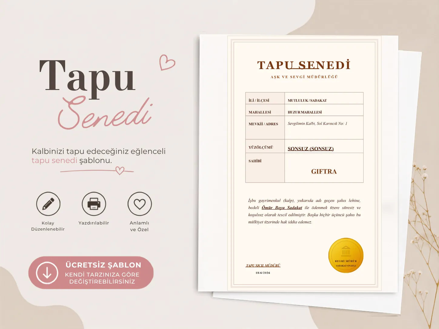 Aşk Tapu Senedi